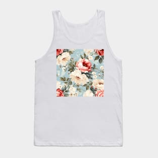 Shabby Chic Flowers Pattern 16 Tank Top